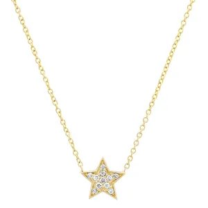 Diamond star necklace